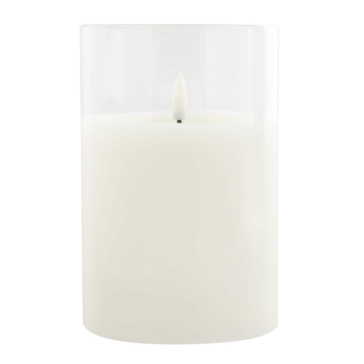 4" x 6" LED Glass Wax Flickering Candle by Ashland®
